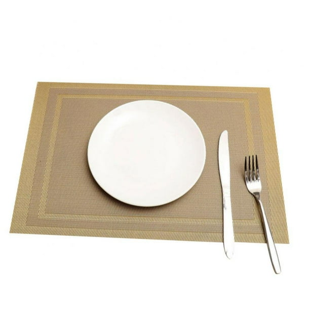 4pcs Kitchen Placemats,Heat Resistant Place Mats,Washable PVC Table