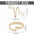 thumbnail image 4 of DESIGNICE 2Pcs Gold Bangles for Women Multi-Layer Design Gold Arm Cuff Open Design Gold Arm Cuff for Women Wife Gifts Colormixing2, 4 of 7