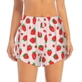 thumbnail image 2 of Sigee Strawberries for Women's Athletic Shorts High Waisted Running Shorts Pocket Sporty Short Gym Elastic Workout ShortsX-Large, 2 of 9