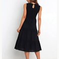 thumbnail image 6 of Women's Casual Wear Sleeveless Pleated Elastic Waist Large Dress Summer Dress, 6 of 8