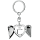 thumbnail image 1 of Carácter chino componente XI Llavero de alas de ángel en forma de corazón, 1 of 3