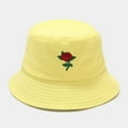 thumbnail image 2 of Beugl Bucket Hat, Unisex Adult Women Men Rose Print Sunscreen Going outs Flower Cap Bucket Hat Beach Hat, Sun Hats for Women Yellow One size, 2 of 2