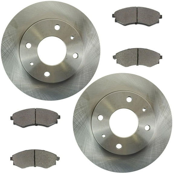 TRQ New Front Disc Brake Pad & Rotor Kit Set for Elantra Tiburon BKA10729
