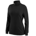thumbnail image 2 of Women's WEAR by Erin Andrews Black New Orleans Saints Long Sleeve Tri-Blend Turtleneck T-Shirt, 2 of 3