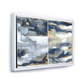 thumbnail image 3 of Gold and Dark Blue Abstract II 32 in x 24 in Framed Painting Canvas Art Print, by Designart, 3 of 5