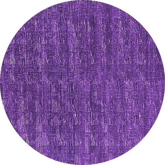Ahgly Company Indoor Round Solid Purple Modern Area Rugs, 3' Round