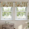 thumbnail image 2 of LALILO Kitchen Curtain Valance Colorful Animal With Cute With Rod Pocket Window Curtain 52"x 18" Set of 2, 2 of 5