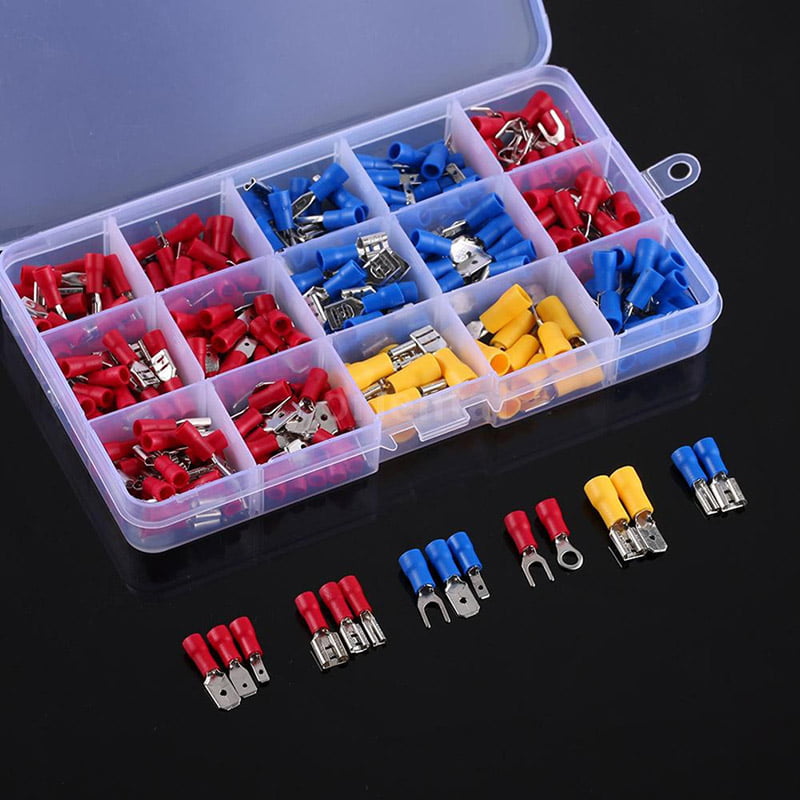 280Pcs Assorted Insulated Spade Crimp Terminal Electrical Wire Connector Set 