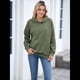thumbnail image 4 of Sudadera con Capucha para Mujer, Informal, de Larga, Holgada, con Bolsillo. Verde S, 4 of 9
