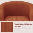thumbnail image 6 of Yaheetech Corduroy Fabric Accent Barrel Chair for Living Room, Brick Red, 6 of 8