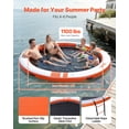 thumbnail image 2 of VEVOR Inflatable Floating Dock, 10 FT Inflatable Dock Platform, Non-Slip Water Air Mat with Portable Carrying Bag & Detachable Ladder, Floating Water Platform Island Raft for Pool Beach Ocean, Orange, 2 of 9
