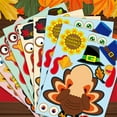thumbnail image 3 of Thanksgiving Turkey Stickers for Kids 24 Sheets DIY Thanksgiving Party Games for Toddlers Make A Turkey Stickers,Kids Turkey face Sticker Fall Party Refrigerator Window Home Decor Stick, 3 of 7
