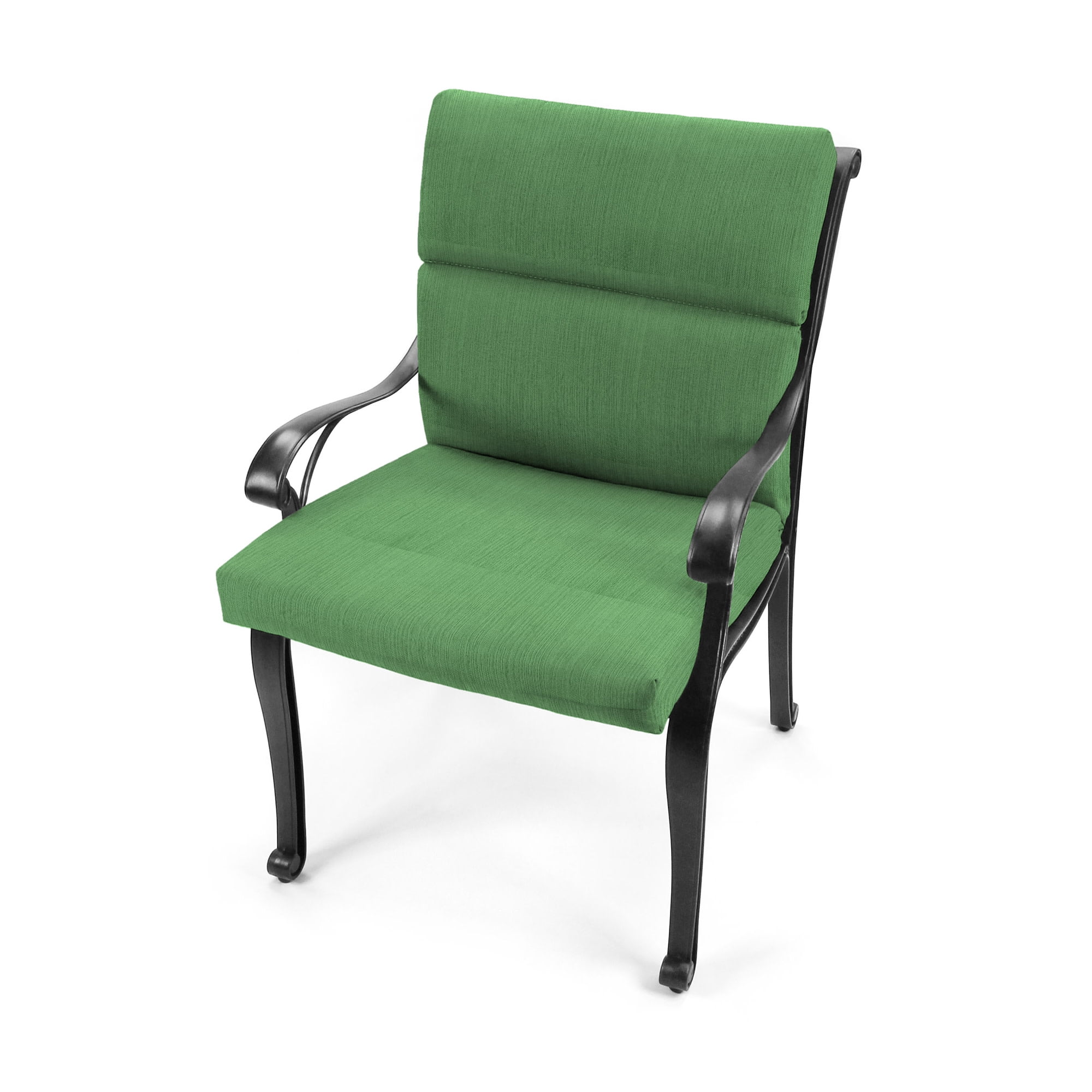44" x 22" Rectangular Outdoor Chair Cushion with Ties and Hanger Loop