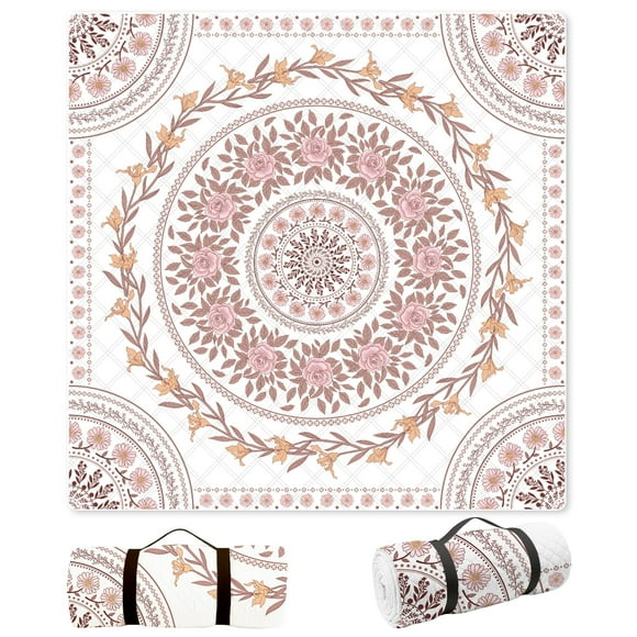 Manta de pícnic impermeable FLY SPRAY, 203 x 203 cm, color rosa