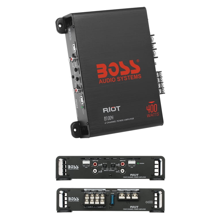 Free Shipping! Boss Audio Systems R1004 Riot Series 4 Channel Car
