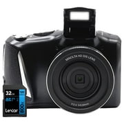 Minolta MND50-BK 48 MP 4K Ultra HD 16X Digital Zoom Digital Camera Black Bundle with Lexar 32GB High-Performance 800x UHS-I SDHC Memory Card BLUE Series