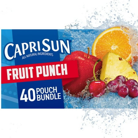 (4 pack) (4 Pack) Capri Sun Fruit Punch Ready-to-Drink Soft Drink, 10 - 6 fl oz Pouches