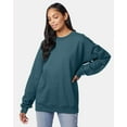 thumbnail image 3 of Hanes - Ultimate Cotton Crewneck Sweatshirt - F260 - Oregano - Size: S, 3 of 4