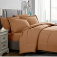 thumbnail image 2 of American Home Collection Comforter Set - Extra Soft Microfiber - 3 Piece Comforter and Pillow Shams Set - Full/Queen, Tan, 2 of 8