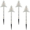 thumbnail image 2 of Northlight Lighted Tree Christmas Pathway Markers - 8' White Wire - Clear Lights - 4ct, 2 of 9
