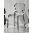 thumbnail image 3 of Pangea Home Modern Molded Plastic Clear Azure Dining Chairs Set of 4, 3 of 4