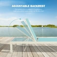 thumbnail image 3 of Iwicker Set of 2 Patio Aluminum Outdoor Chaise Lounge Chair, Sling Adjustable Patio Lounge Chair with Wheels for Outside, Mist, 3 of 7