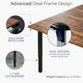 thumbnail image 5 of VIVO Electric 95” x 55” Square Corner Desk, Rustic Vintage Brown Tops, Black Frame, 5 of 8