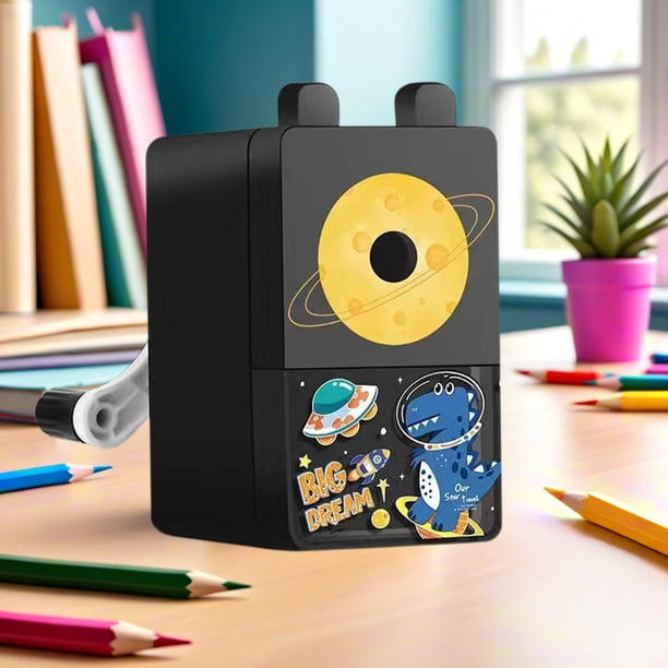 Sacapuntas Automático de Manivela para Estudiantes, Sacapuntas Monoagujero Que Ahorra Trabajo, Premios de Papelería