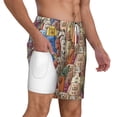 thumbnail image 3 of Picia Funny Dogs Family pattern Mens Swim Trunks with Compression Liner Stretch Beach Shorts Quick Dry with Zipper Pockets No-Chafing Board Shorts-Small, 3 of 9