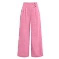 thumbnail image 4 of JUSLIO Women Pants Ice Silk with Pockets Fashion Casual Comfort Waist Elastic Waist Straight Pants, 4 of 8