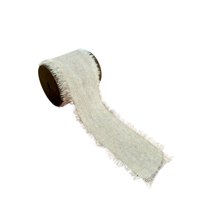 Beige Cotton Ribbon for Crafts - 1 1/2" x 5 Yards, 2 Rolls, Wedding, Reception, Bridal Shower, Embellishments, Valentine's Day, DIY, Gift Bow, Christmas, Hair Bows