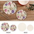 thumbnail image 4 of GZHJMY Flowers Butterfly Round Trivets Pot Holders 2 Pcs, Heat Resistant Cotton Thread Weave Trivets for Hot Dishes, Cooking, Baking, Farmhouse, Kitchen Decor for Kitchen Pans Bowl Teapot, 4 of 7