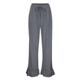 thumbnail image 3 of Seductiva Women's Casual Pants Women's Fashion Solid Color Casual Pants High Waist Loose Wide Leg Pants Business Work Casual Pants, 3 of 4