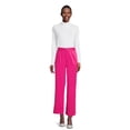 thumbnail image 7 of Time and Tru Women's Pleated Wide Leg Pants with Side Slant Pockets, 30" Inseam, Sizes S-3XL, 7 of 7