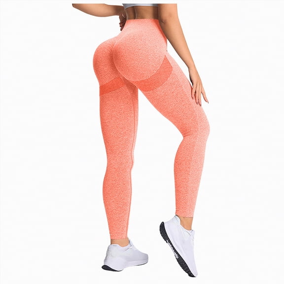 UngA 3D Metabolic Booster Leggings for Cellulite & Body Sculpting High Waist Tummy Control, Seamless Push Up Design with Compression Workout Womans Leggings Orange,M