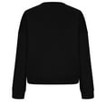thumbnail image 4 of VBVC No Boundaries Women's Crewneck Crop Tops ,Long Sleeves Pullover, Women Workout Casual Pullover,Black,Size M, 4 of 5