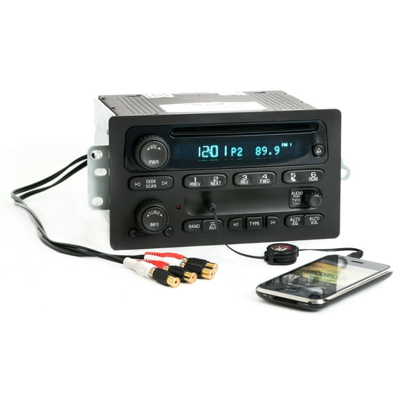 Restored Chevy GMC 2005-09 Truck Radio AM FM CD Player w Aux Input & RCA Output 15234915 - (Refurbished)