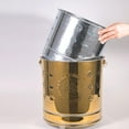 thumbnail image 5 of Stainless Steel Burning Bucket - Hollow Metal Fireplace Bucket for Traditional Paper Money Burning, High-Temp Resistant Treasure Bowl for Home Yard Garden, 5 of 7