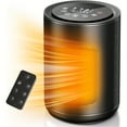 thumbnail image 2 of Portable Ceramic Space Heater 1500W 950W, 4 Modes, Remote, Digital Display, 24H Timer, 2s Fast Heating, Quiet Safe Space Heater for Home Office Dorm Indoor Use, 2 of 10