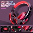 thumbnail image 2 of Auriculares para juegos con micrófono para PS4, PS5, PC, Xbox One, Auriculares para colocar sobre la oreja con cancelación de ruido y sonido envolvente con almohadillas para los oídos seitruly SH1105-76, 2 of 2