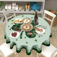 thumbnail image 3 of St Patricks Tablecloth Round 60 Inch Green Shamrock Tablecloth Buffalo Plaid Clover Table Cloth Farmhouse St Patrick''s Day Tablecloth for Kitchen Holiday Picnic Party Dinner Room Outdoor Decor, 3 of 6