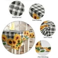 thumbnail image 6 of Rectangle Tablecloth Waterproof for Kitchen, Summer Sunflowers Retro Black Buffalo Plaid Polyester Wrinkle Textured Tablecloths, Indoor/Outdoor Decor Desktop Protectors Tablecloths, 60"x120", 6 of 6