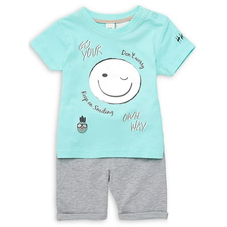 Baby Girl's 2-Piece Smile Shorts Set