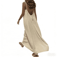 thumbnail image 6 of Dxzfnsa Backless Dresses for Women Lounge Dress Backless Sleeveless House Dress Long Sundress with Back Tie Beach maxi dress, 6 of 9