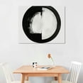 thumbnail image 2 of Orinice  Abstract Poster - Minimalist Print - Buddha's Standpoint In The Earthly Life, Black &amp; White Circle UNFRAMED Wall Art - Gift for Artist, Friend - Wall Decor for Home, Office, Dorm 20x16in, 2 of 6