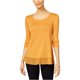 thumbnail image 2 of Blusa de gasa con textura Style & Co amarillo mediano, 2 of 2