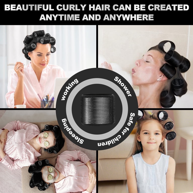 xnicx 18pcs Hair Roller Set Hair Curlers,Self-Grip Ceramic Ionic