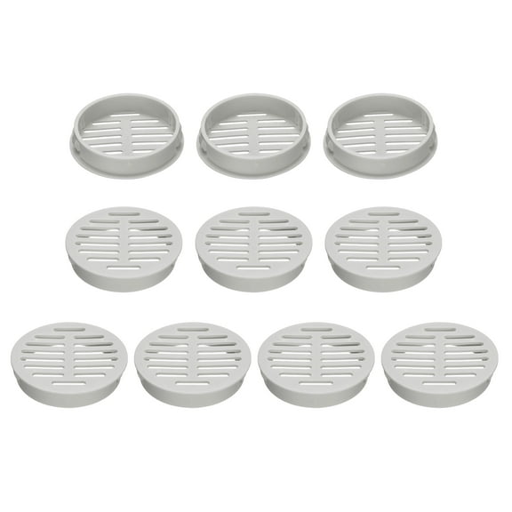 Uxcell 10Pcs 50mm/2in Air Vents Round Soffit Vents, Light Grey Soffit Vent Cover for Bathroom