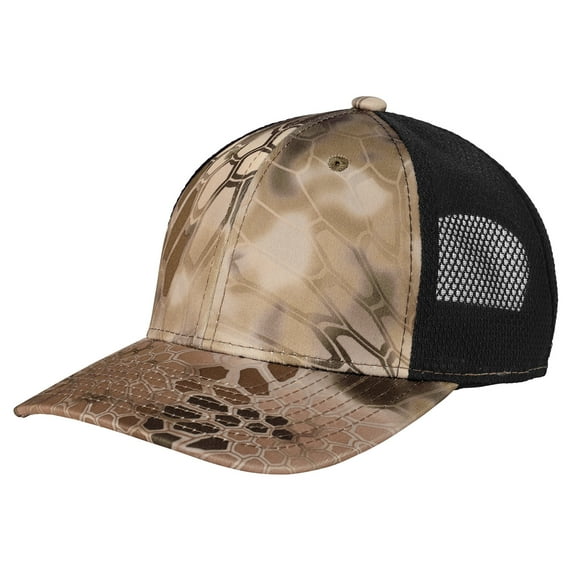 Yellow Rooster Mens Mesh Back Snapback Cap Kryptek Highlander/ Black