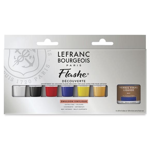 Lefranc & Bourgeois Flashe Vinyl Paint - Set of 6, Discovery Colors, 20 ml